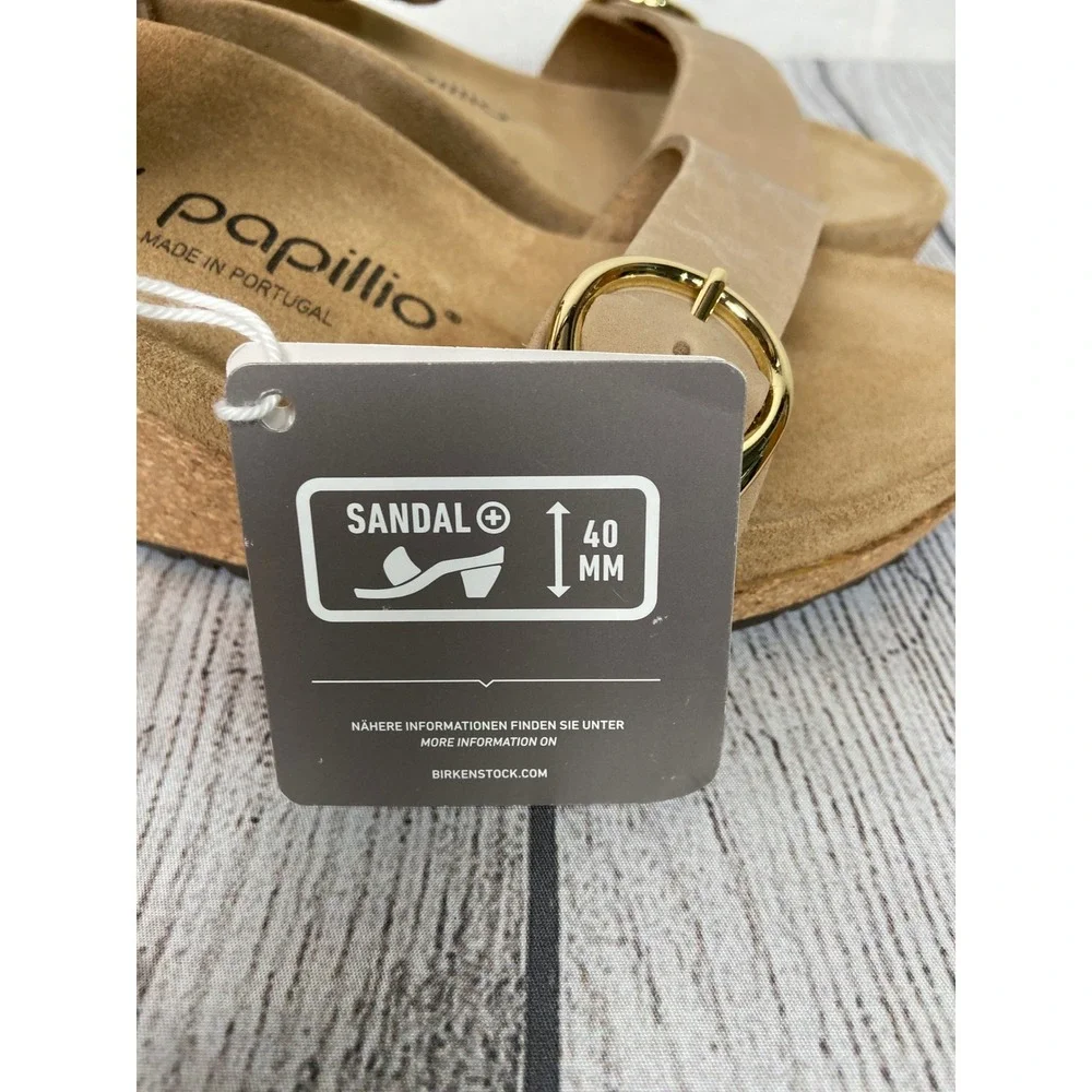 Papillio Soley Ring Buckle Wedge Sandals‎ Sandcastle Narrow Fit Size 37 US 6